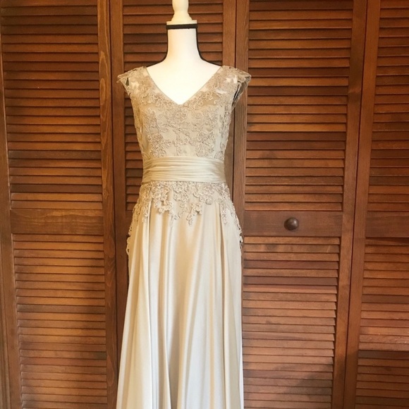 Formal Jade By Jasmine gown in latte - Picture 3 of 6